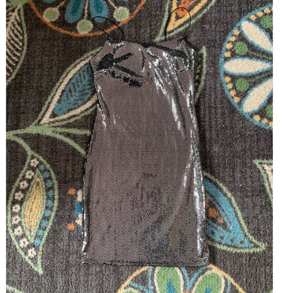 Silver disco dress